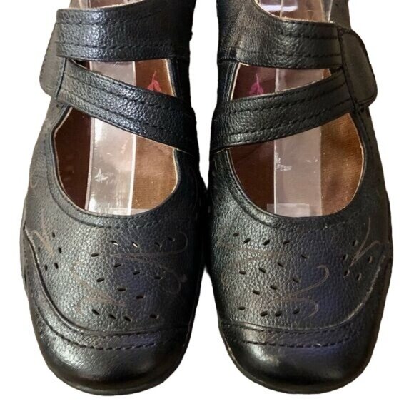 Ros Hommerson Chelsea Mary Jane Shoes Womens 8.5 SS Narrow Black Leather - Picture 4 of 16